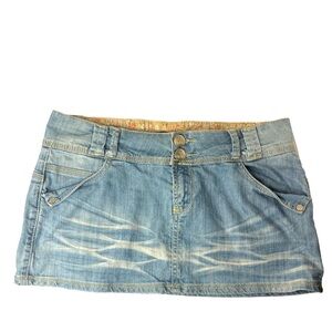 Y2k  denim micro mini